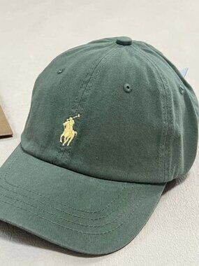 Polo by Ralph Lauren Green Baseball Cap with Gold Pony